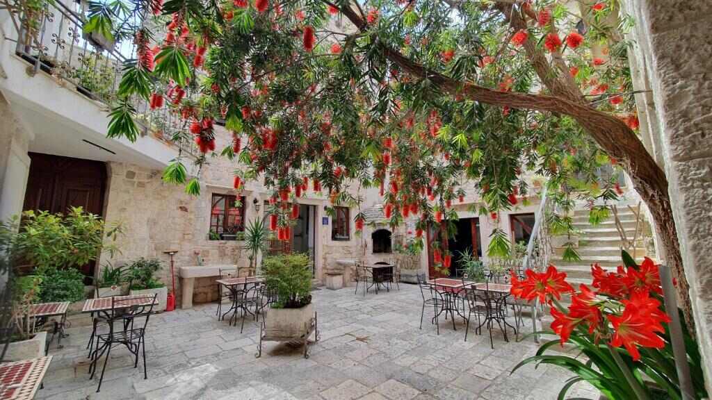 Courtyard of Palace Derossi in Trogir Old Town
